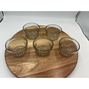 Vintage Kerr Bee Over Crown Fluted Jelly Jars Set of 5 Smoke Glass Jam Jars